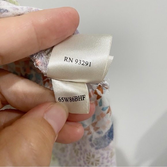 DYLAN Sun-Kissed Floral Billowy Peasant Blouse Boho Peasant Top Size Medium - Picture 10 of 11